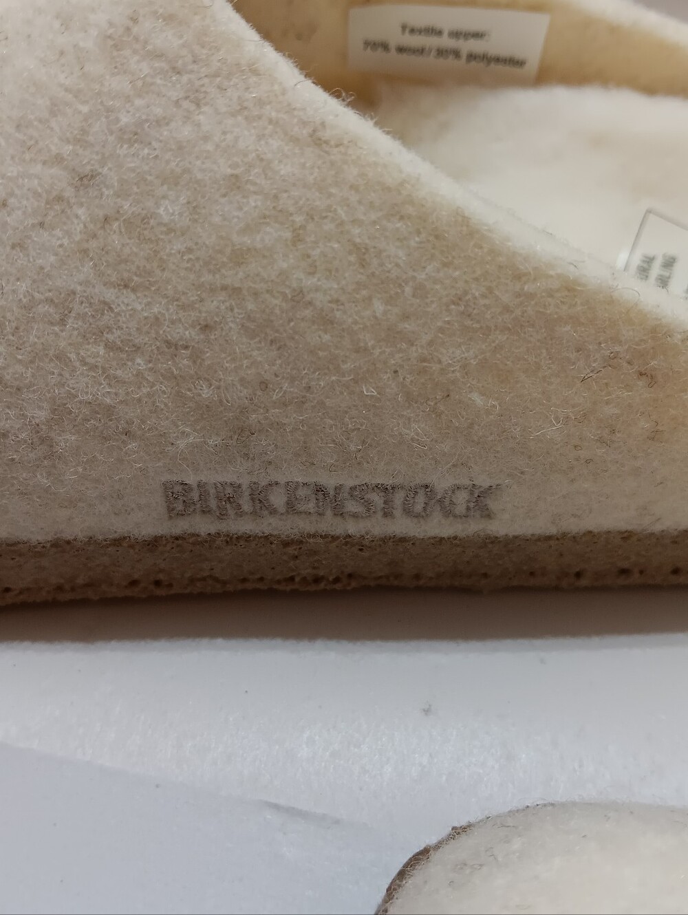 Birkenstock Zermatt Rivet Slippers EU37, US L6, M4 Ecru Wool Felt Slip On Shoes - Picture 7 of 9